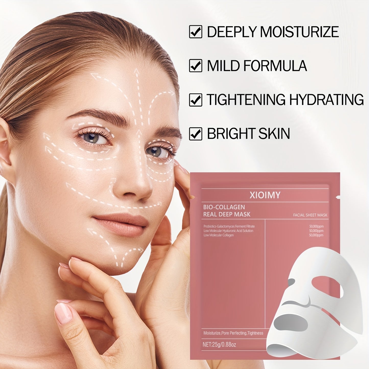 4pcs Bio Collagen Real Deep Mask