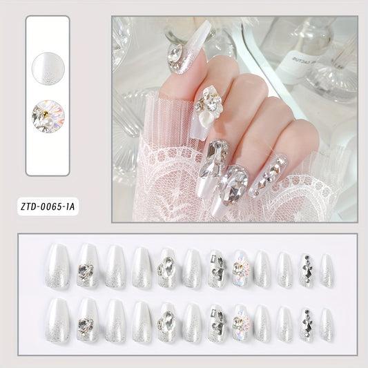 24pcs Square Shape Press On Nails