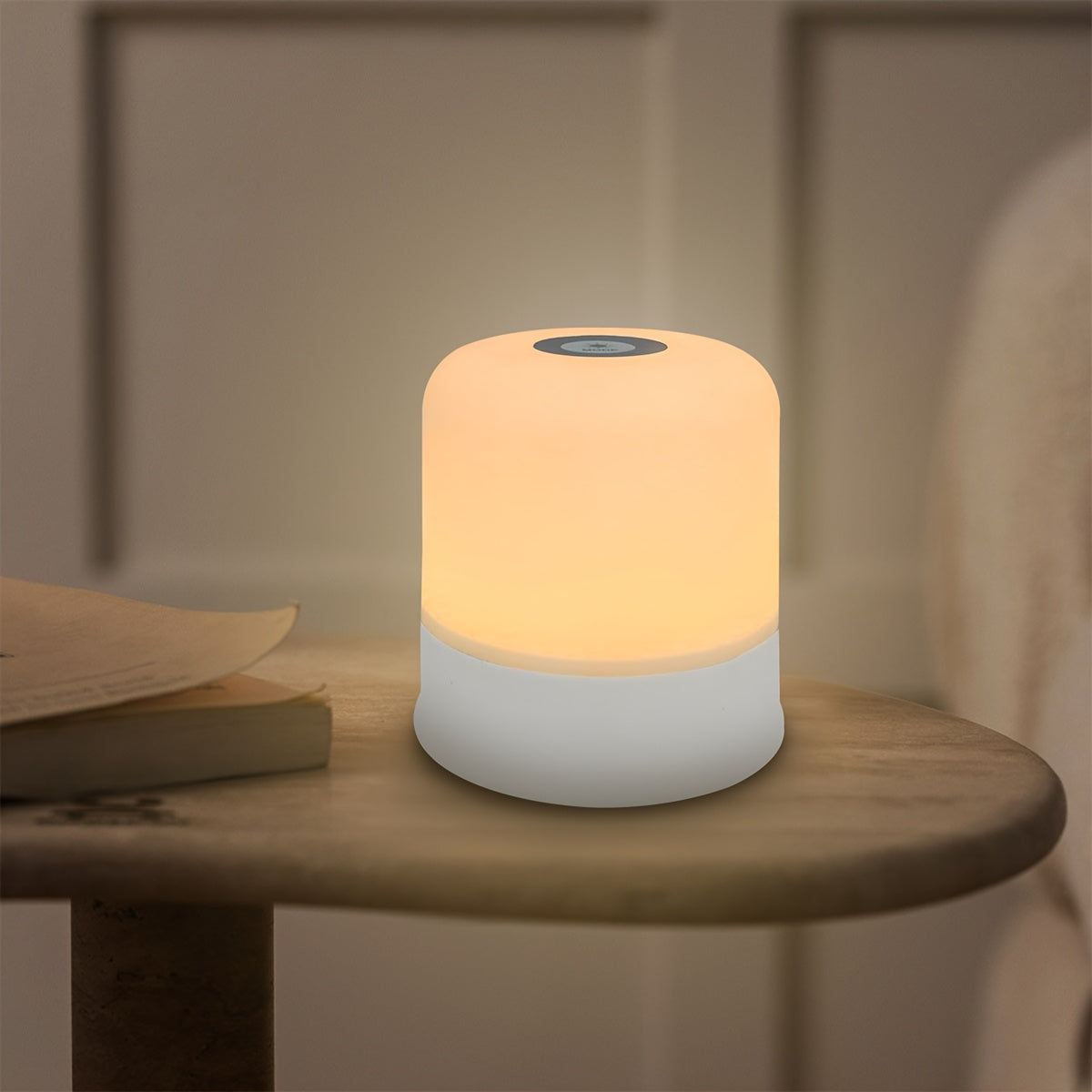 1pc NewAoNaSen Dimmable LED Night Light, Touch Sensor Bedside Lamp, USB Rechargeable Soft Eye-Care Uplight, Portable Tabletop Lighting for Various Rooms, Ideal for Sleep Aid & Holiday Gifts