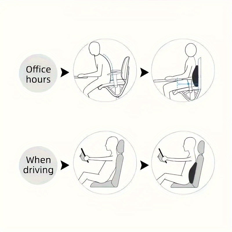 Ergonomic Memory Foam Lumbar Support Cushion