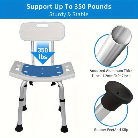 1pc Shower Chair Anti Slip For Safety