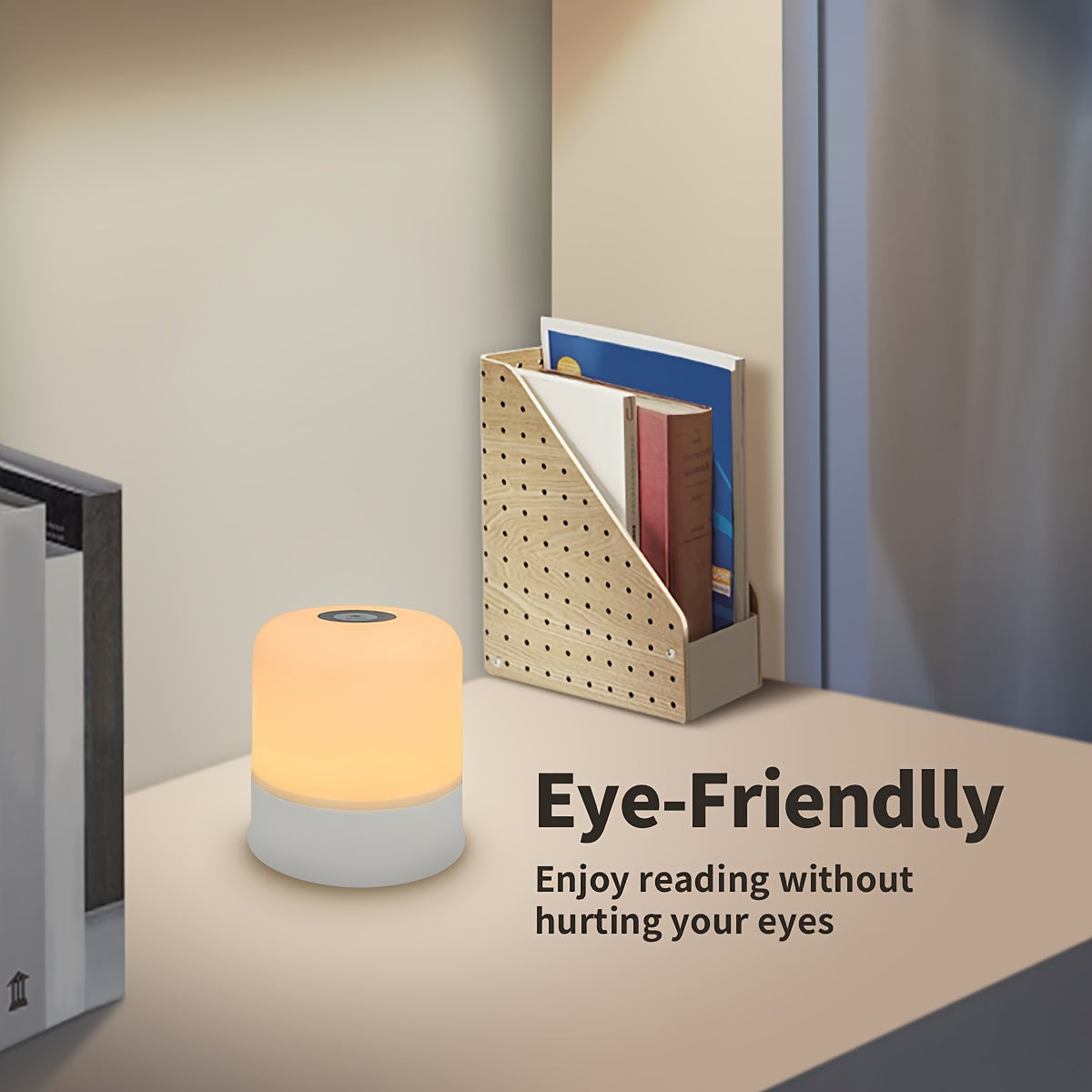 1pc NewAoNaSen Dimmable LED Night Light, Touch Sensor Bedside Lamp, USB Rechargeable Soft Eye-Care Uplight, Portable Tabletop Lighting for Various Rooms, Ideal for Sleep Aid & Holiday Gifts