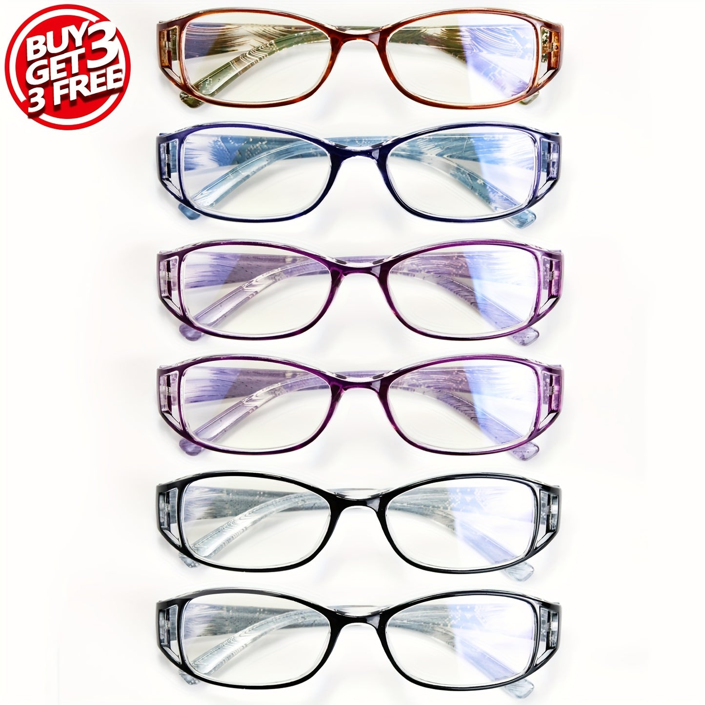 Fashionable Reading Glasses with Colorful Printed Frames