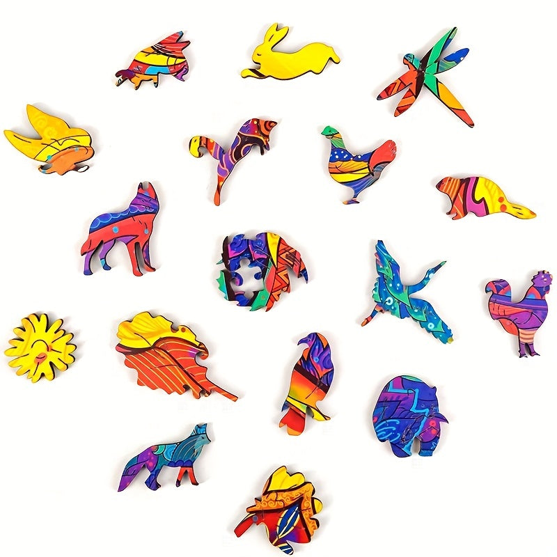 Wooden Hummingbird Shaped Jigsaw Puzzle