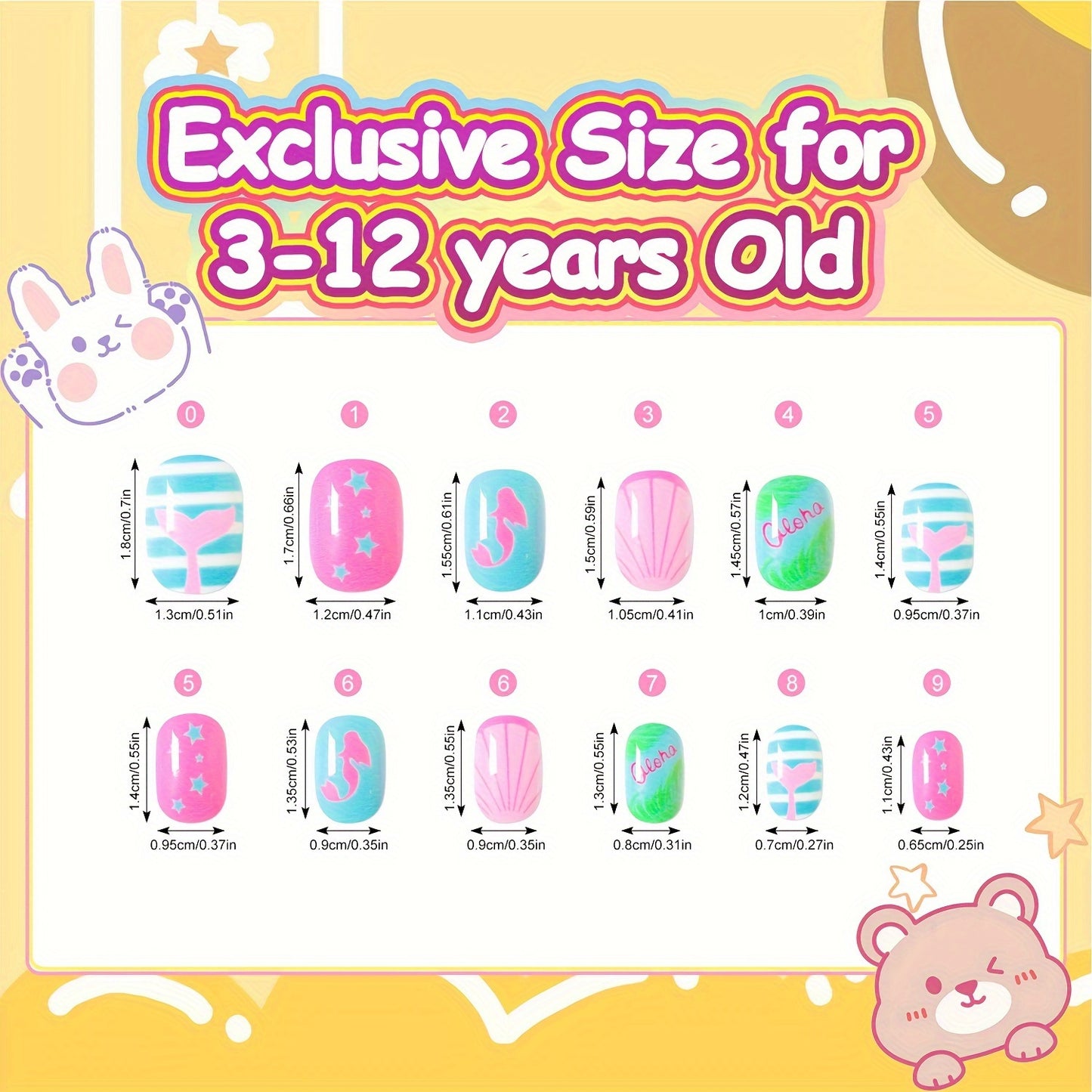 168-Piece Vibrant Short Almond Shaped Glossy Press-On Nail Set