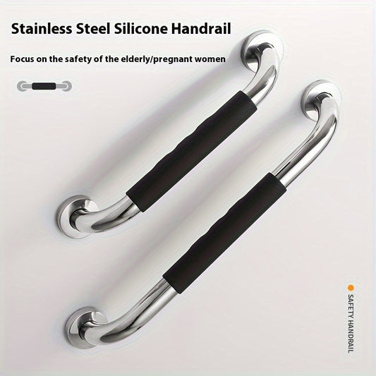 Stainless Steel Bathroom Handrail with Silicone Grip
