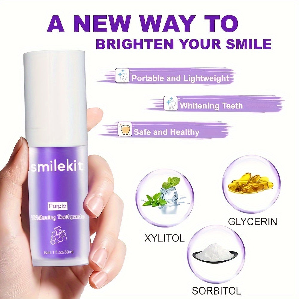 SMILEKIT Grape-Flavored Purple Whitening Toothpaste
