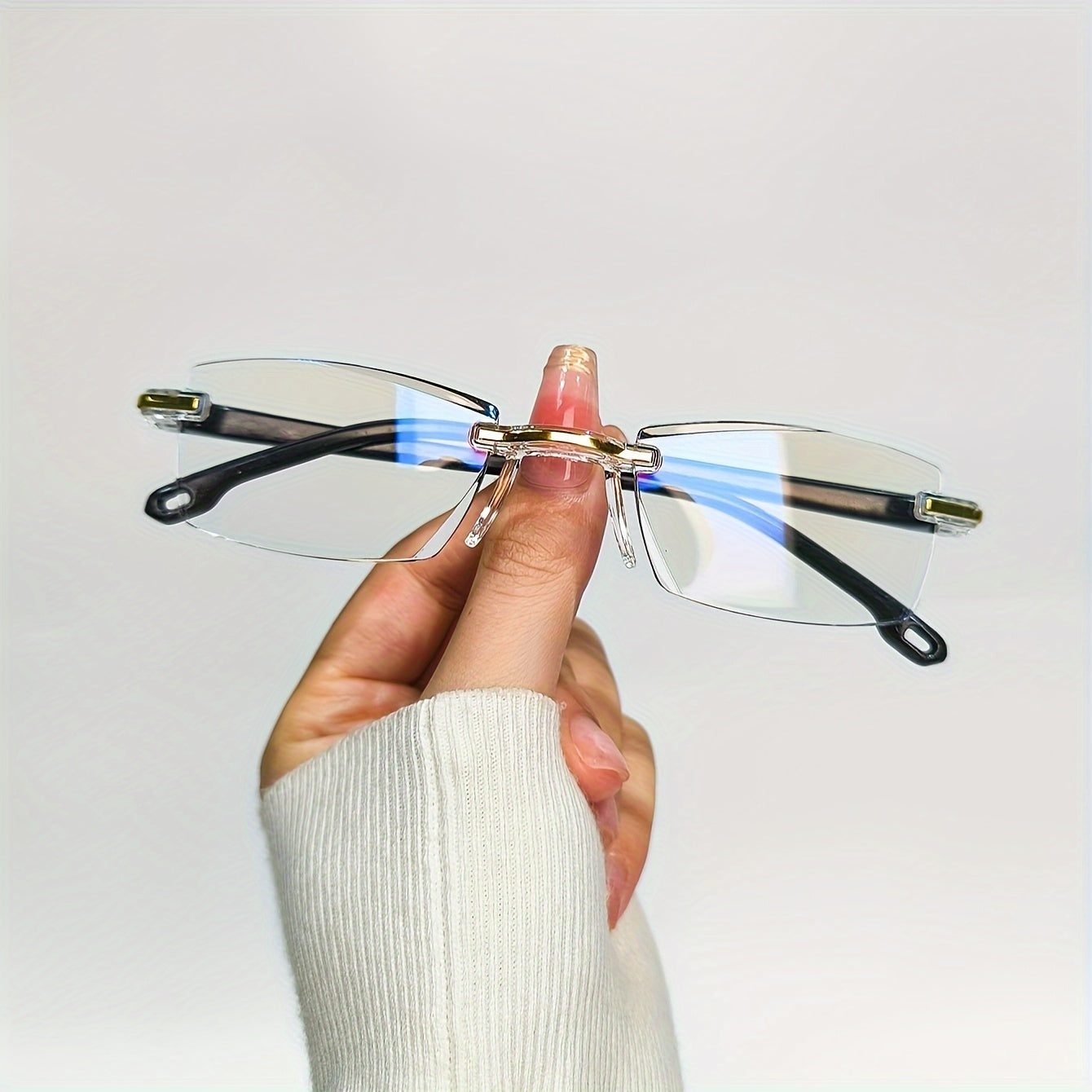 8-Pack Rimless Reading Glasses