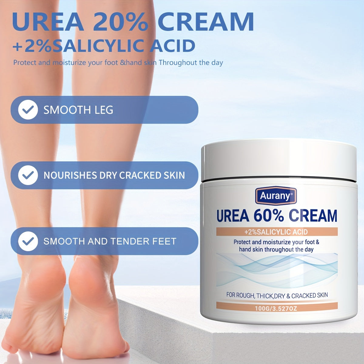 Aurany Urea 60% Cream With 2% Salicylic Acid