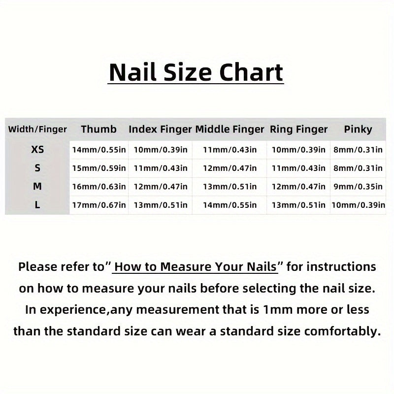 10 Pcs Handmade Press-On Nails