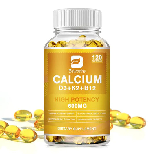 Calcium 1000 IU + Vitamin D3, K2, & B12 Supplement
