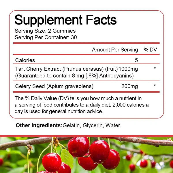 Tart Cherry Supplement Gummies