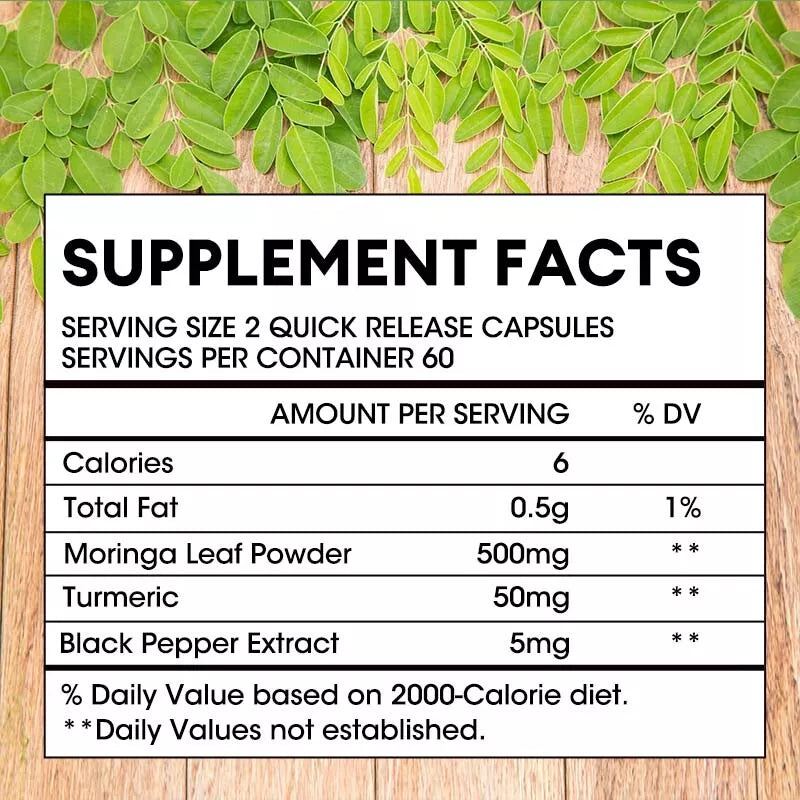 BEWORTHS Organic Moringa & Turmeric Capsules