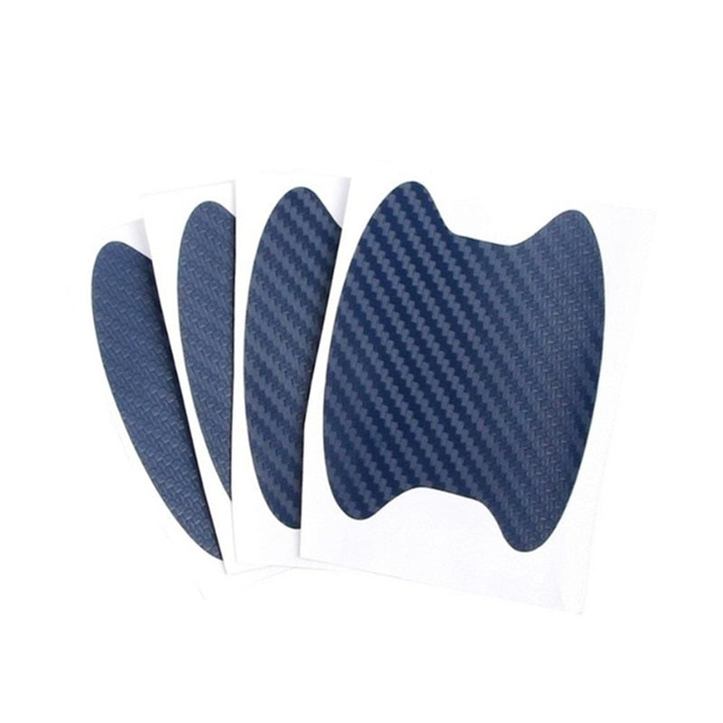 6Color 4Pcs Car Door Sticker Carbon Fiber Scratches Resistant