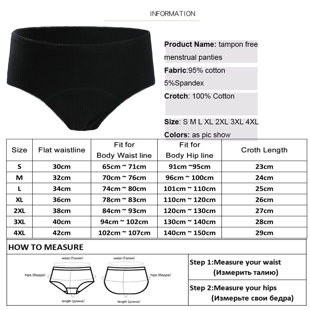 3Pcs Cotton Period Panties