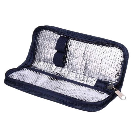 Insulin Cooler Travel Case Diabetic Medication Organizer Cooler Bag Navy Blue