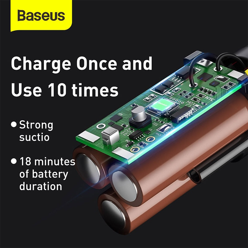 Portable Car Vacuum Cleaner Wireless 5000Pa Rechargeable