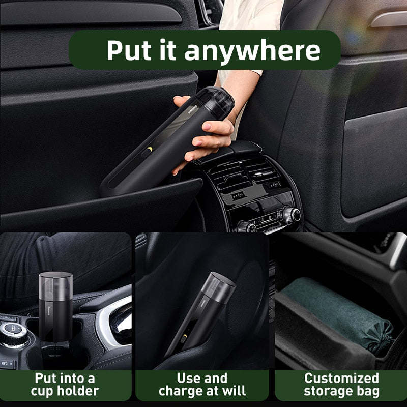 Portable Car Vacuum Cleaner Wireless 5000Pa Rechargeable