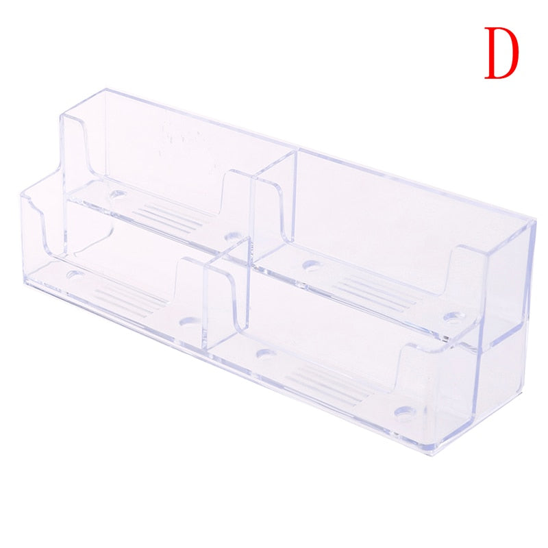 Desktop Office Business Card Holder Stand Clear Transparent Acrylic Counter Top