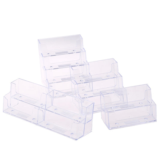 Desktop Office Business Card Holder Stand Clear Transparent Acrylic Counter Top