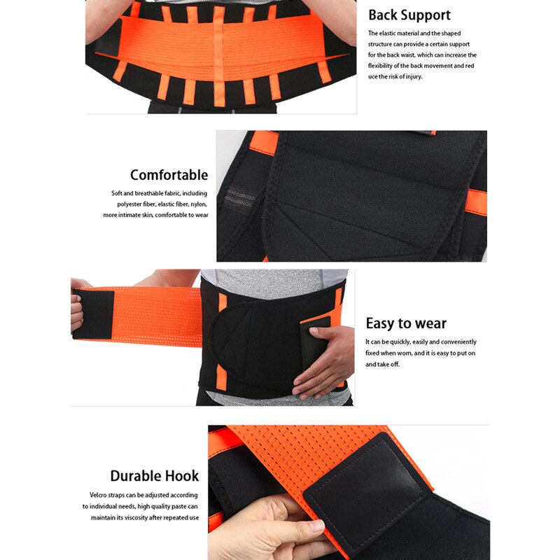 Waist Trimmer Belt Lumbar Back Support Brace