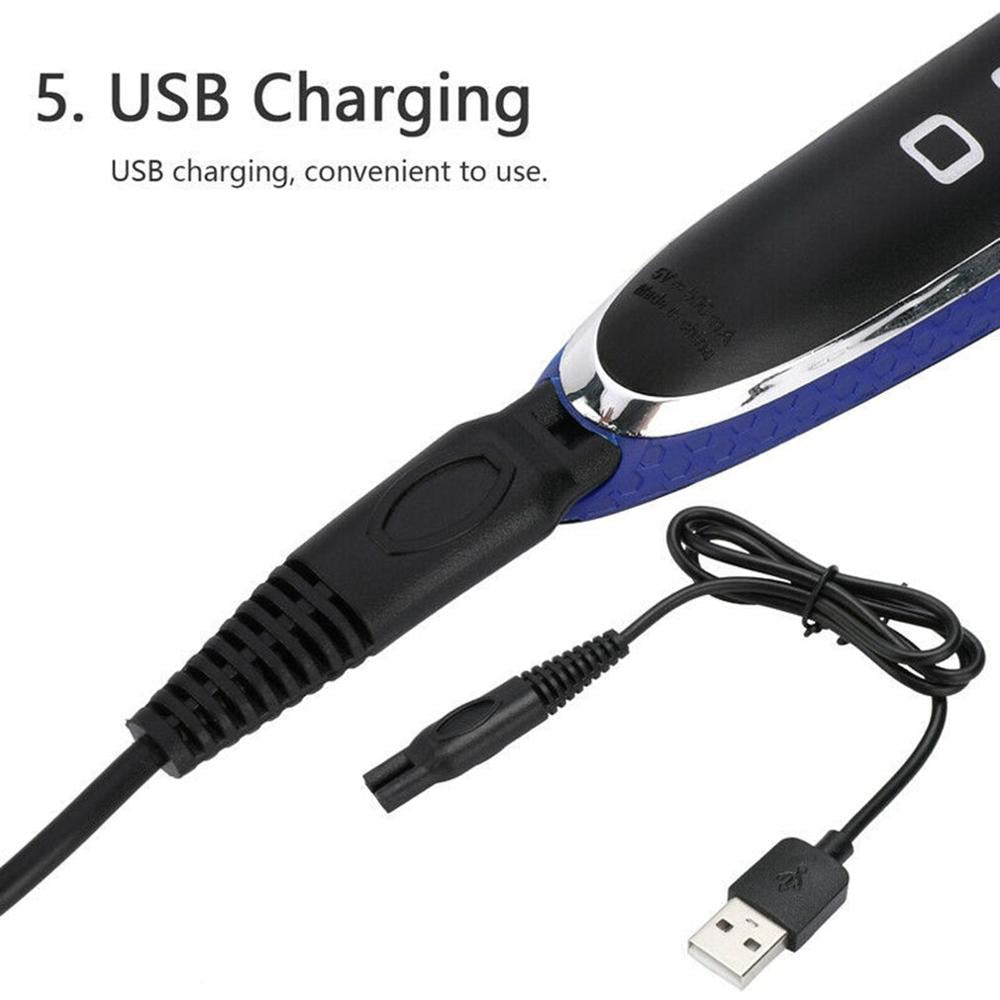 Men's Electric Shaver Rechargeable Trims Edges Razor Bald Head Shaver