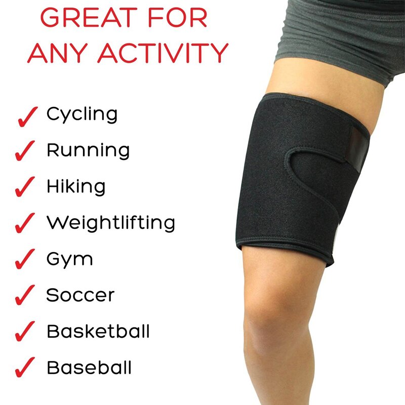 Tcare 1Pcs Thigh Support Brace Adjustable Thigh Slimmer Trimmer Compression