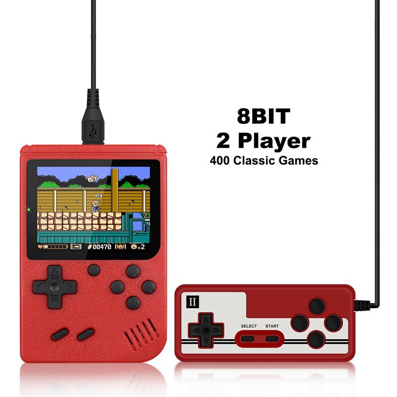 Retro Portable Mini Handheld Game Console 500mAh Battery 3.0 Inch Color LCD Kids Color Game Player Built-in 400 Games